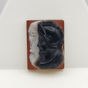 Antique Loose Cameo of Two Left Facing Roman Soldiers